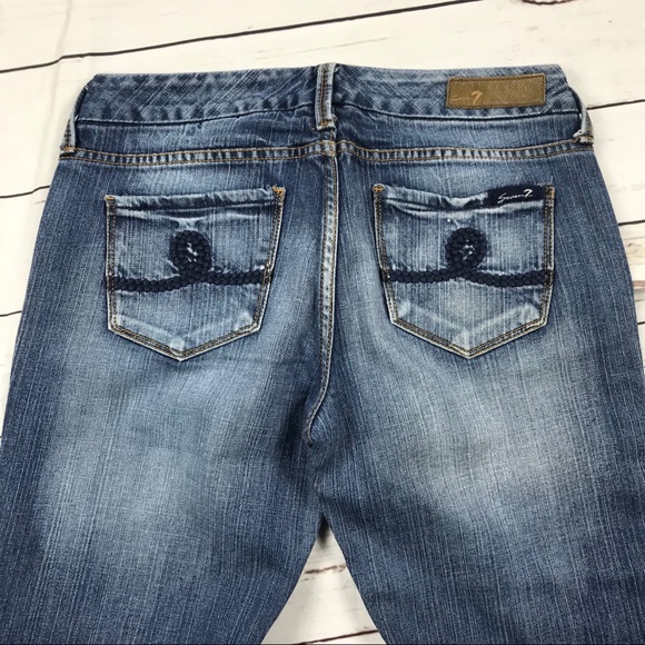 Seven7 Denim - Seven7 Premium Light Wash Boot Cut Mid Rise Jeans Size 30 T
